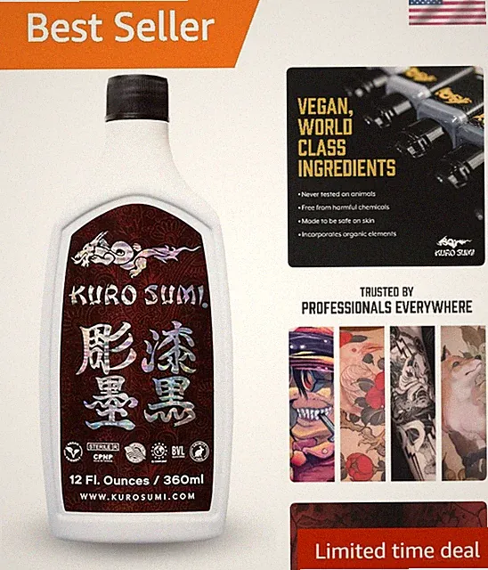 Black Outlining Tattoo Ink - 12oz Bottle for Artistic Precision