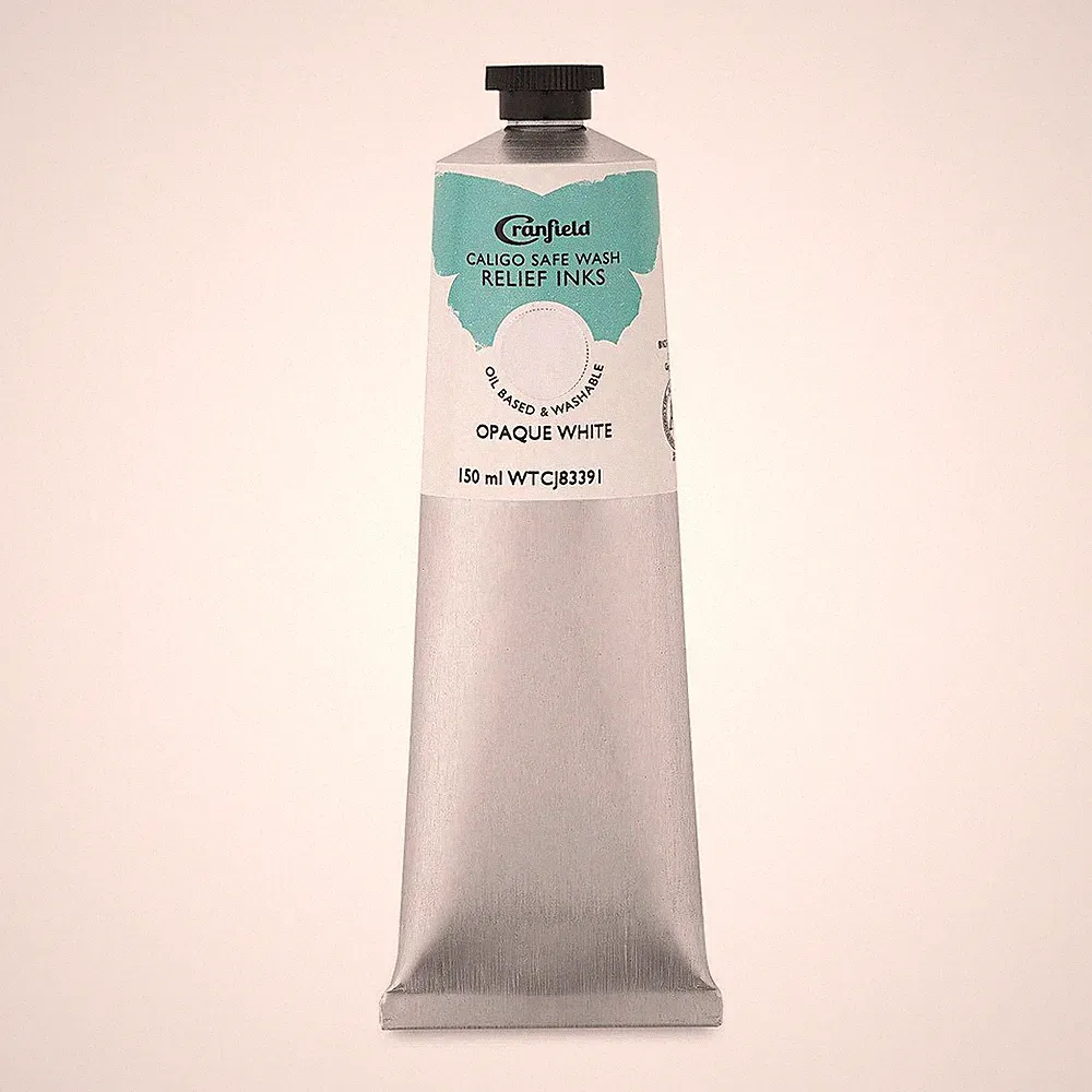 Opaque White Ink - 150 ml Oil-Based Bottle Printmaking Ink