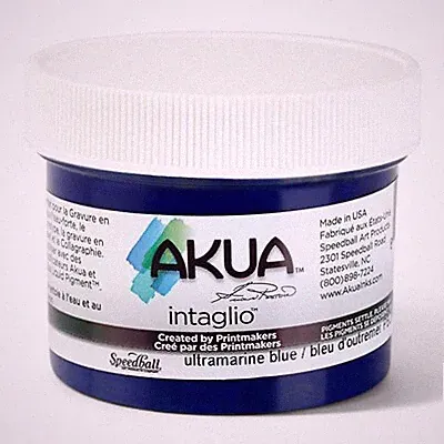Vibrant Blue Water-Based Ink for Printing, 2oz